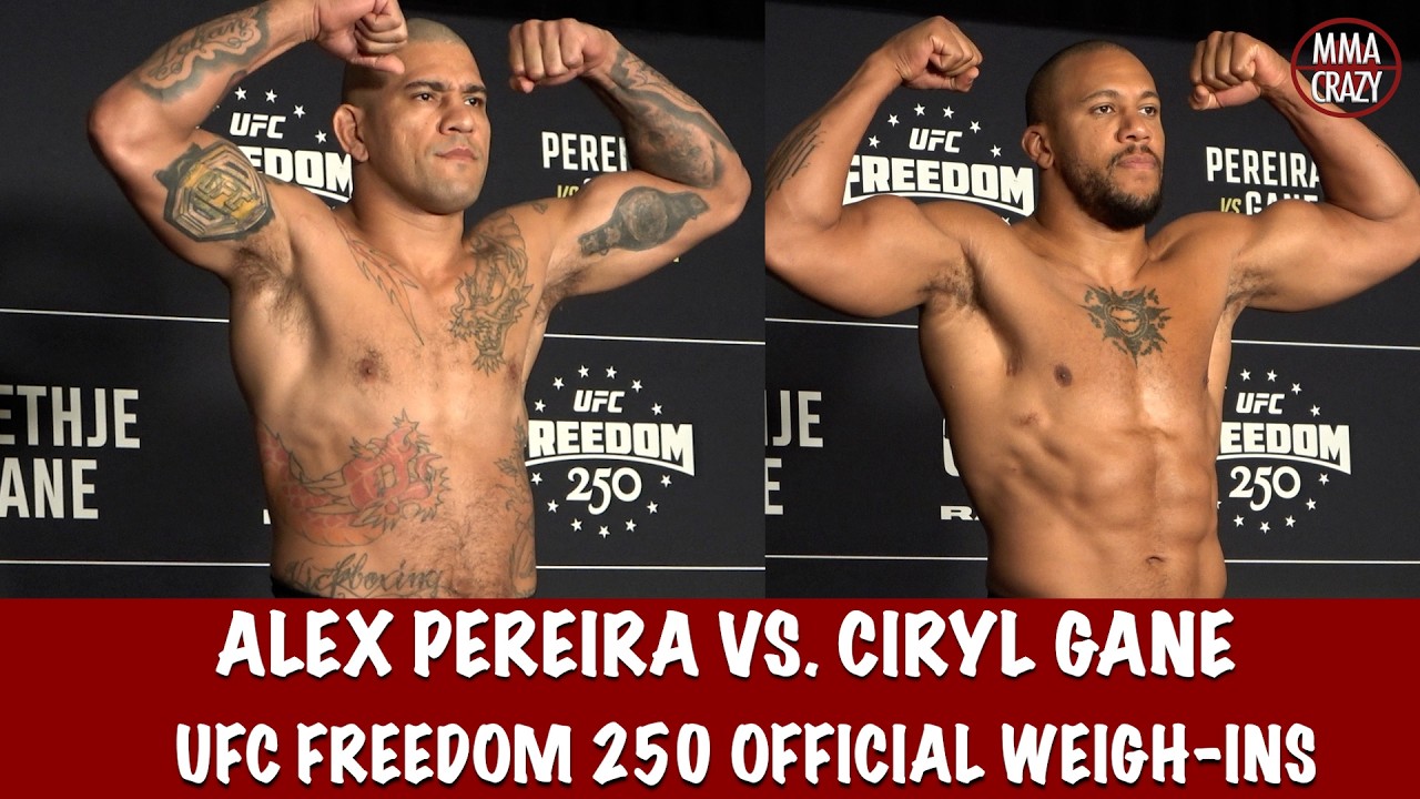 UFC Freedom 250 Official Weigh Ins: Alex Pereira & Ciryl Gane