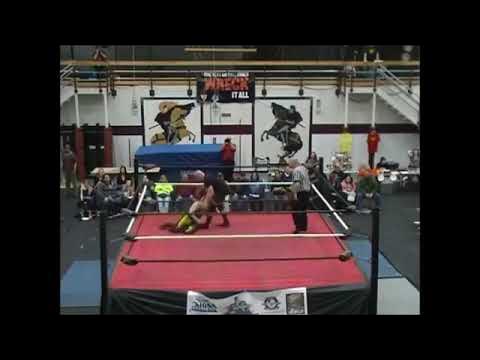 Bigger taller Faster Wrestler tries to Bully and pick on much smaller Wrestler @ Fight in the Dome background