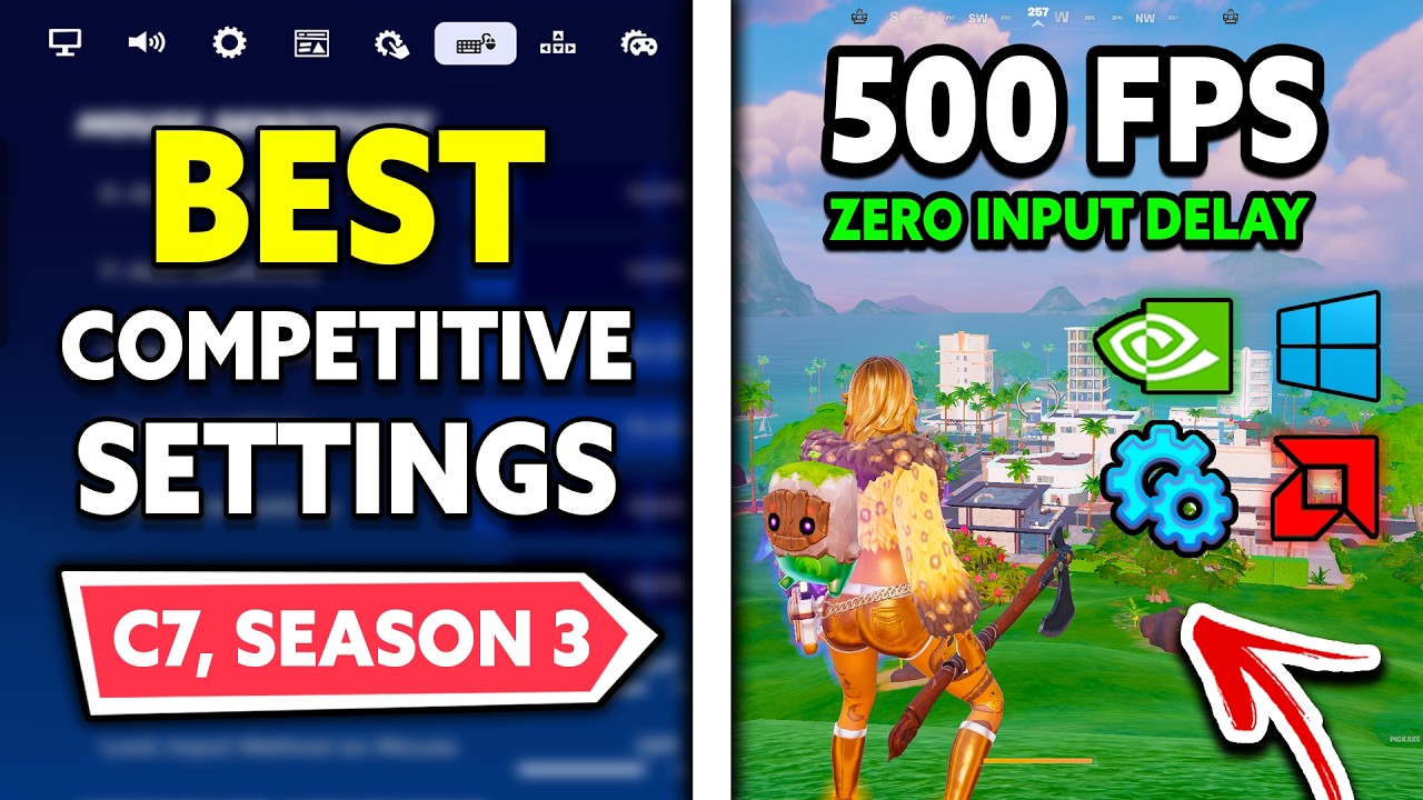 The BEST Competitive Settings in Fortnite Season 3! (FPS Boost & Zero Delay)