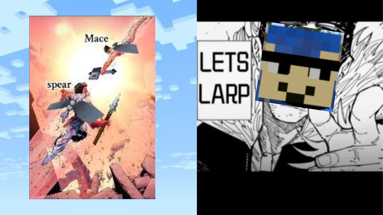 Random larping spear mace montage :D (Minecraft PVP Montage)