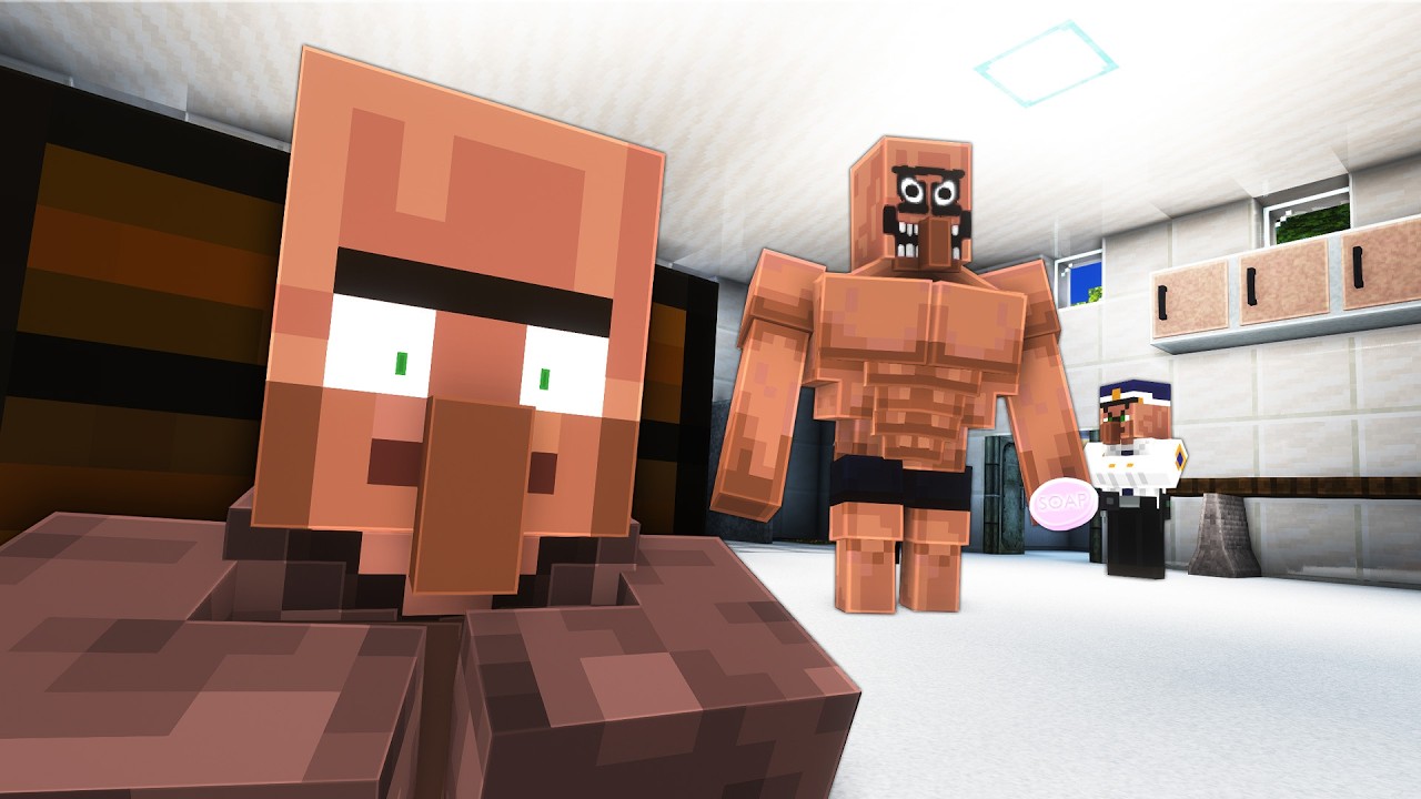 Don't Take Shower in Minecraft Villager Prison...