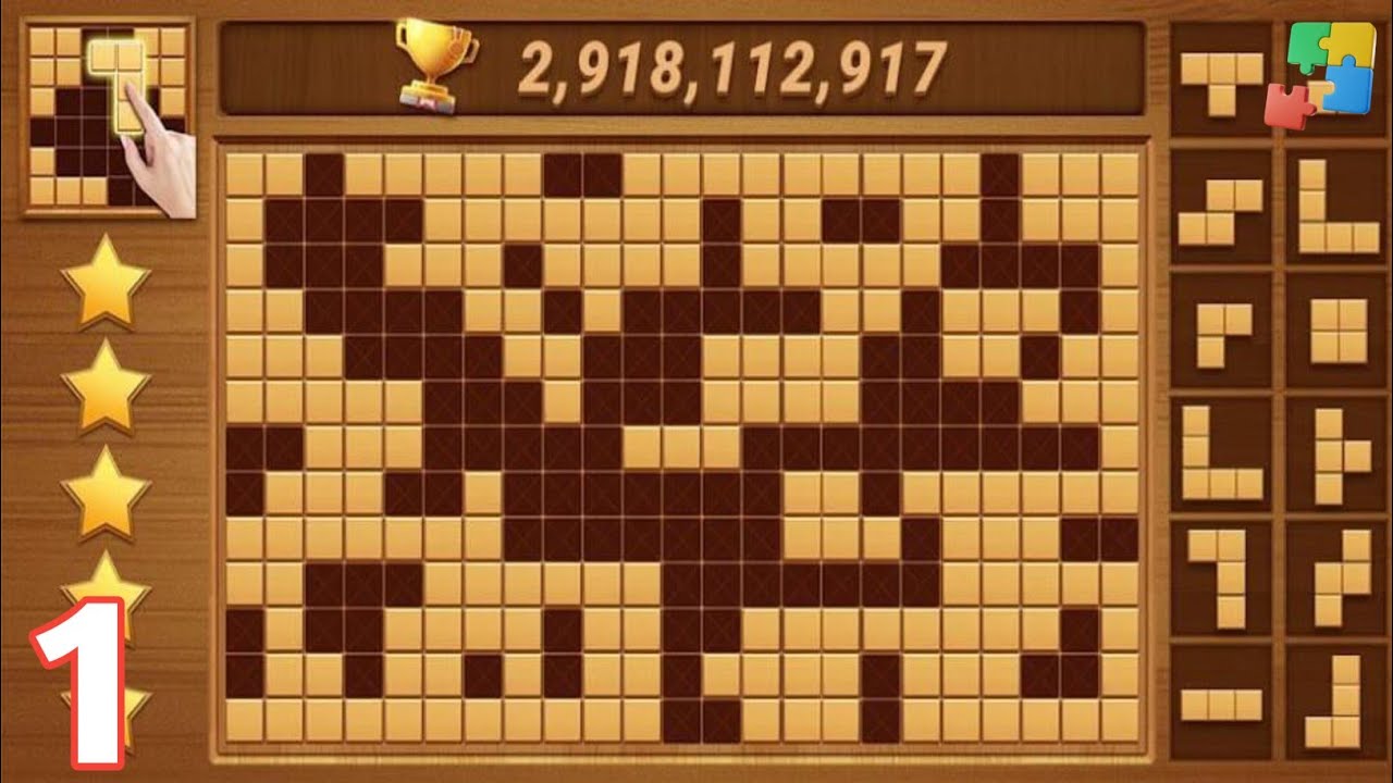 ✅ Wooden Block Puzzle Gameplay | Satisfying Block Matching puzzle Game | Puzzle games