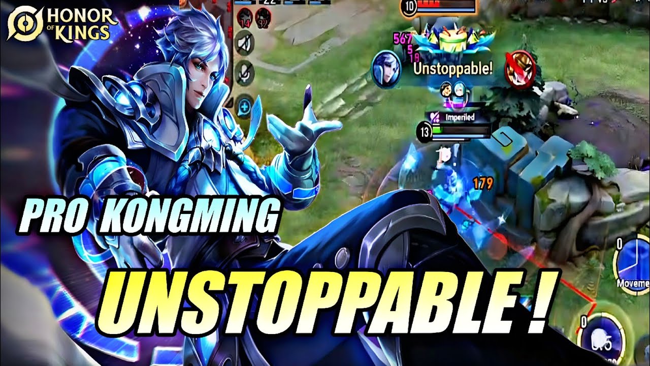 Honor Of Kings (HOK) Kongming 100% UNSTOPPABLE ๐ฅ - Pro Technique Gameplay | Best Assassin background