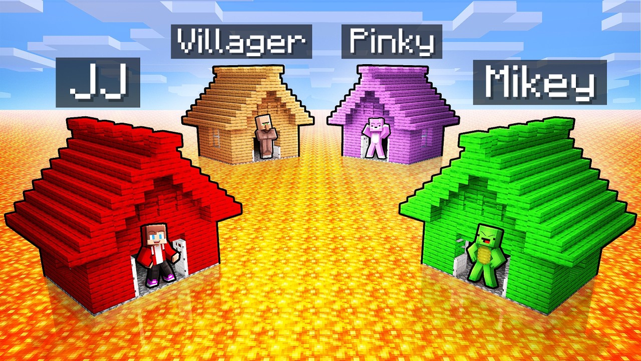 Mikey vs JJ vs Friends: LAVA House Battle - Maizen Minecraft