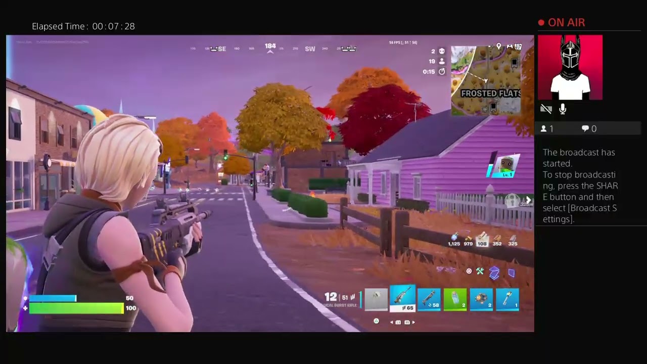 Fortnite Let's Play (mute) background