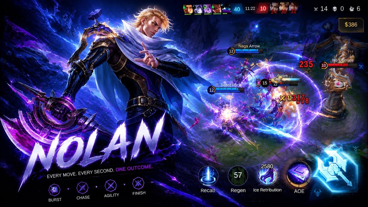 🔥 Nolan Masterclass | Instant Kill Combo ⚡ MLBB Highlights