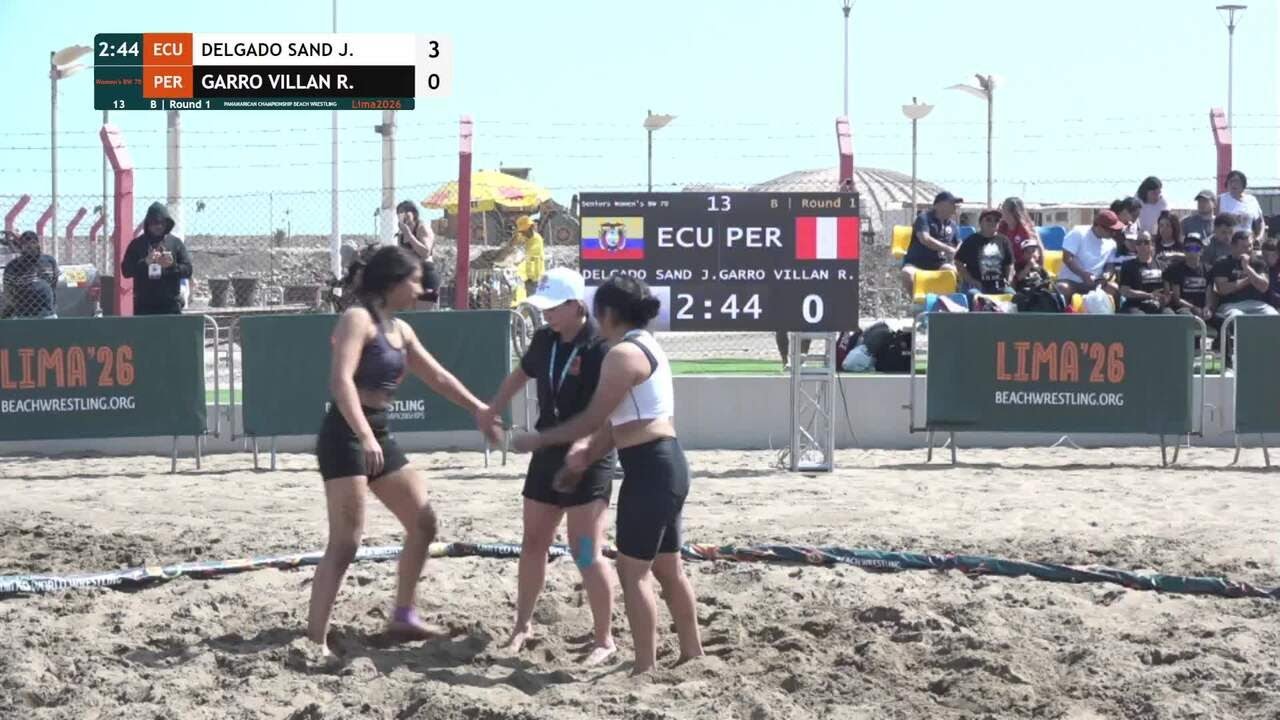 Jeimy Zuhair DELGADO SANDOVAL (ECU) vs. Romina Daniela GARRO VILLANERA (PER) • B | Round 1 • Women's background