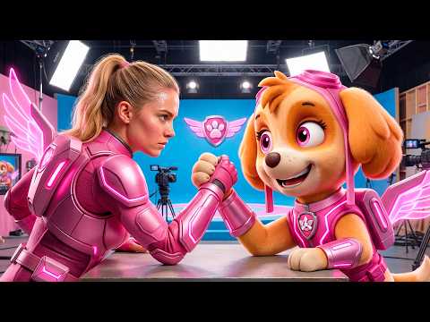 PAW PATROL MIGHTY Arm Wrestling Match in REAL LIFE ЁЯО╡ (Chase, Marshall, Skye, Rocky, Rubble & More)