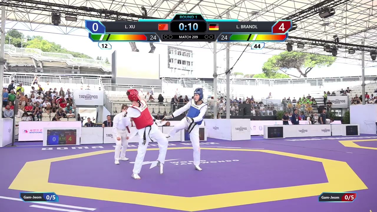 209 Round of 32 Women +67kg CHN L XU GER L BRANDL PGM