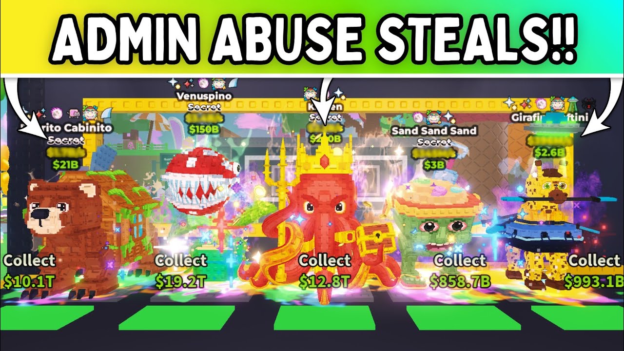 I STOLE THE CRAZIEST BRAINROTS FROM SUMMER ADMIN ABUSE!! *INSANE!!!* Steal a Brainrot ROBLOX!