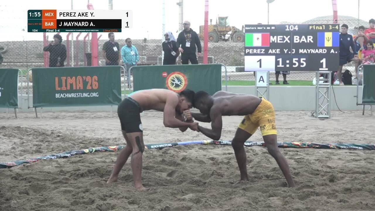 Yael Alejandro PEREZ AKE (MEX) vs. Adrian Exavier J MAYNARD (BAR) • Final 3-4 • Men's BW 80Kg
