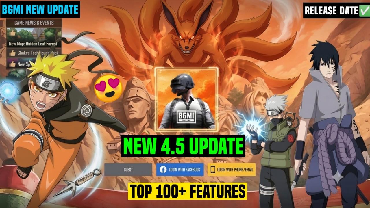 FINALLY😍 BGMI NARUTO UPDATE COLLAB / BGMI 4.5 UPDATE THEME MODE FEATURES ULTIMATE SET PRIZE PATH ?