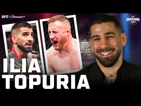 Ilia Topuria reacts to Justin Gaethje's comments ahead of UFC Freedom 250 title fight