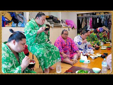 【相撲飯】出汁鍋・餃子・ヤンニョムチキン / 朝稽古 🍚『ちゃんこ番:許田・恵雅・厚雅』