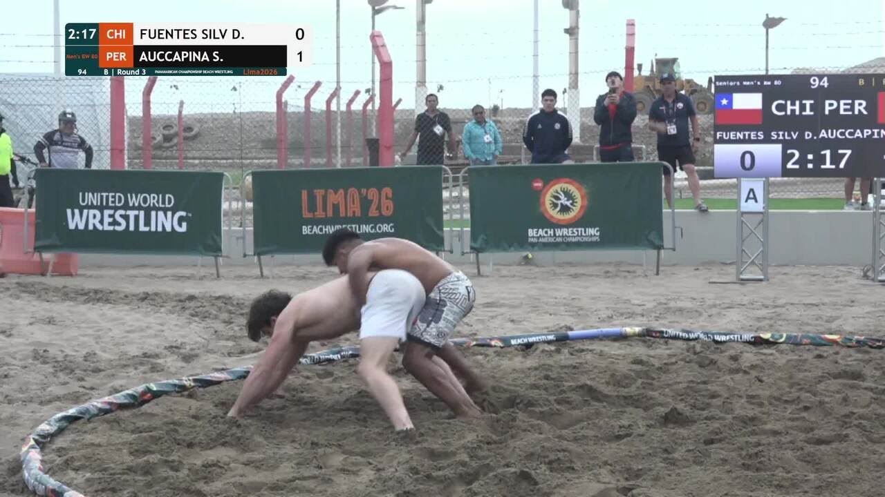 FUENTES SILVA Dilan Insaggi (CHI) vs. Sixto Miguel AUCCAPINA PEDRAGAS (PER) • B | Round 3 • Men's BW background