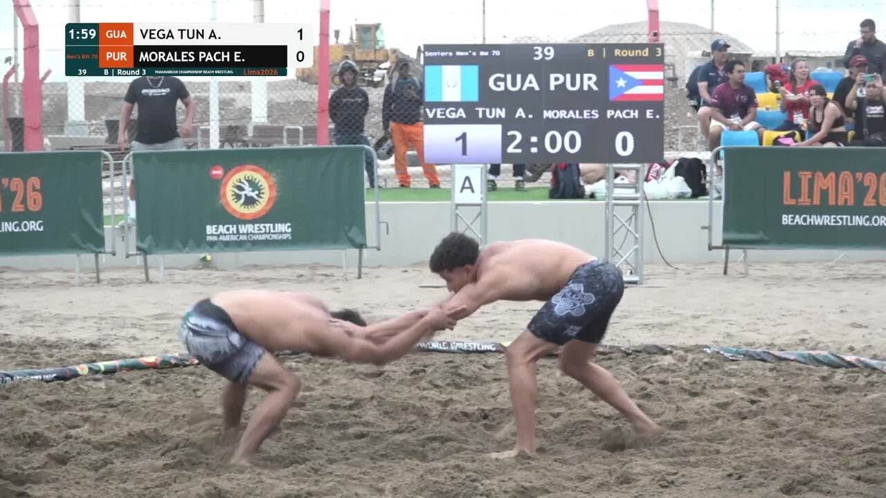 Alex Fernando VEGA TUN (GUA) vs. Edwin Johnier MORALES PACHECO (PUR) • B | Round 3 • Men's BW 70Kg