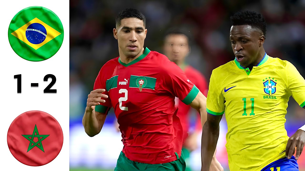 Brazil 1 x 2 Morocco.Extended Highlights & All Goals