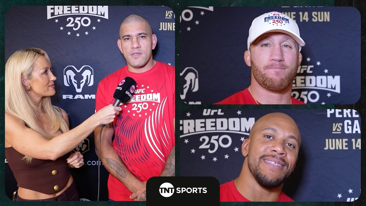 "HE GOES TO SLEEP FIRST SHOT!" ๐ Pereira, Gaethje & Gane final words before BATTLE! ๐ฅ #UFCFreedom250