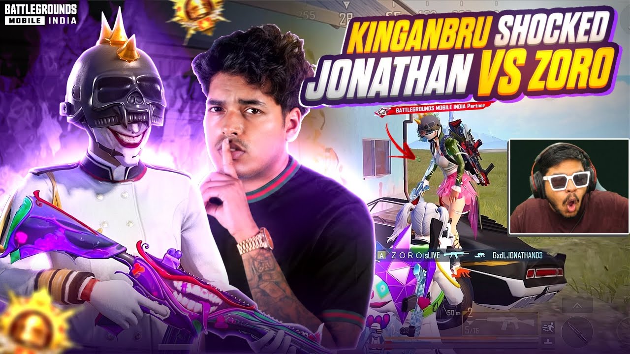 STREAMERS SHOCKED AFTER THIS CLUTCH 🤯| KINGANBRU REACTION @JONATHANGAMINGYT VS ZORO 🔥 #bgmi #pubg