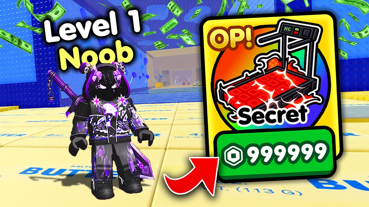 Starting Over as NOOB with OP SECRET in +1 Speed Butter Escape! (Roblox)