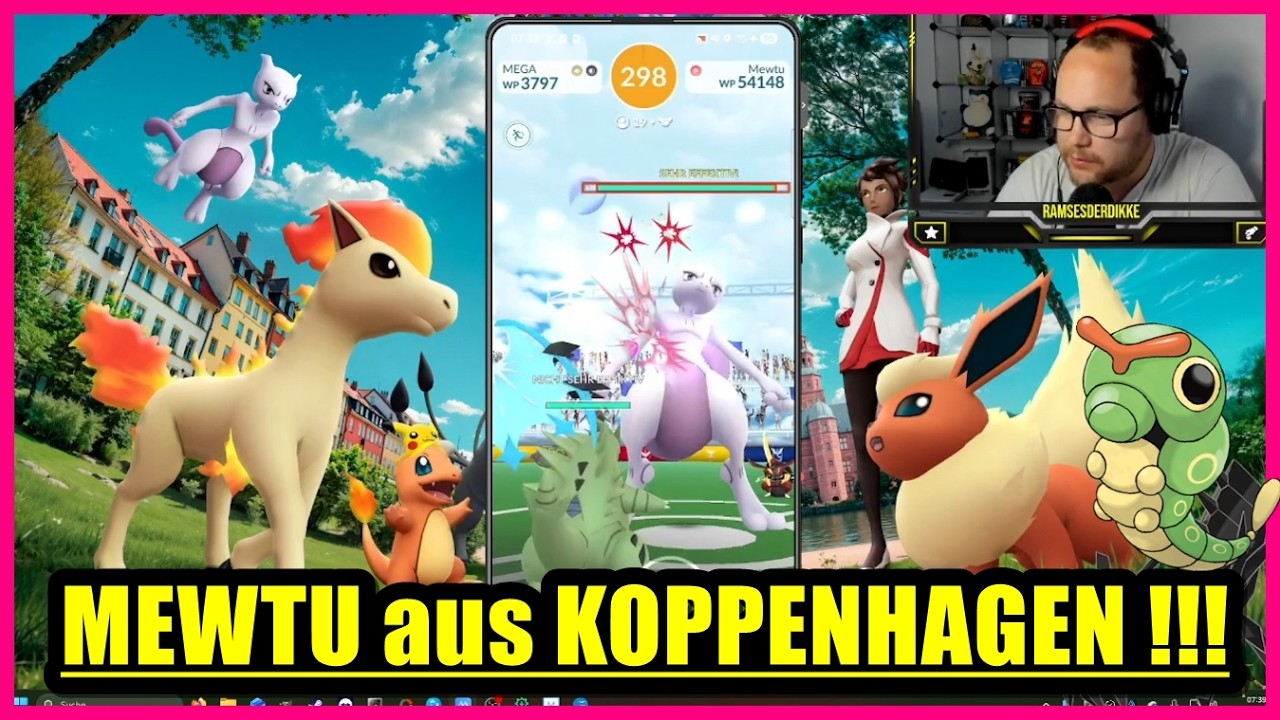 Ich fange ein GO FEST MEWTU aus KOPPENHAGEN !!! (Dank TeeTomek) | Pokémon GO Deutsch # 3752