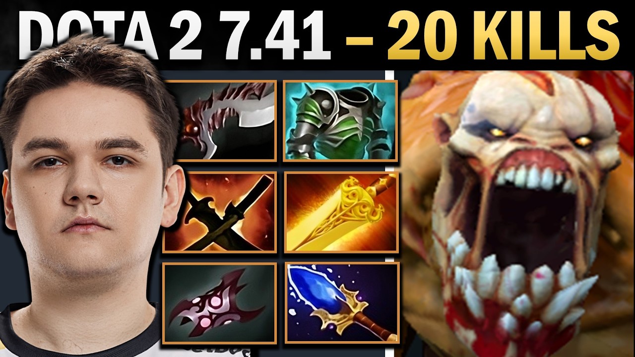 Lifestealer Dota 2 7.41 with Radiance and 20 Kills - Dota Gameplay