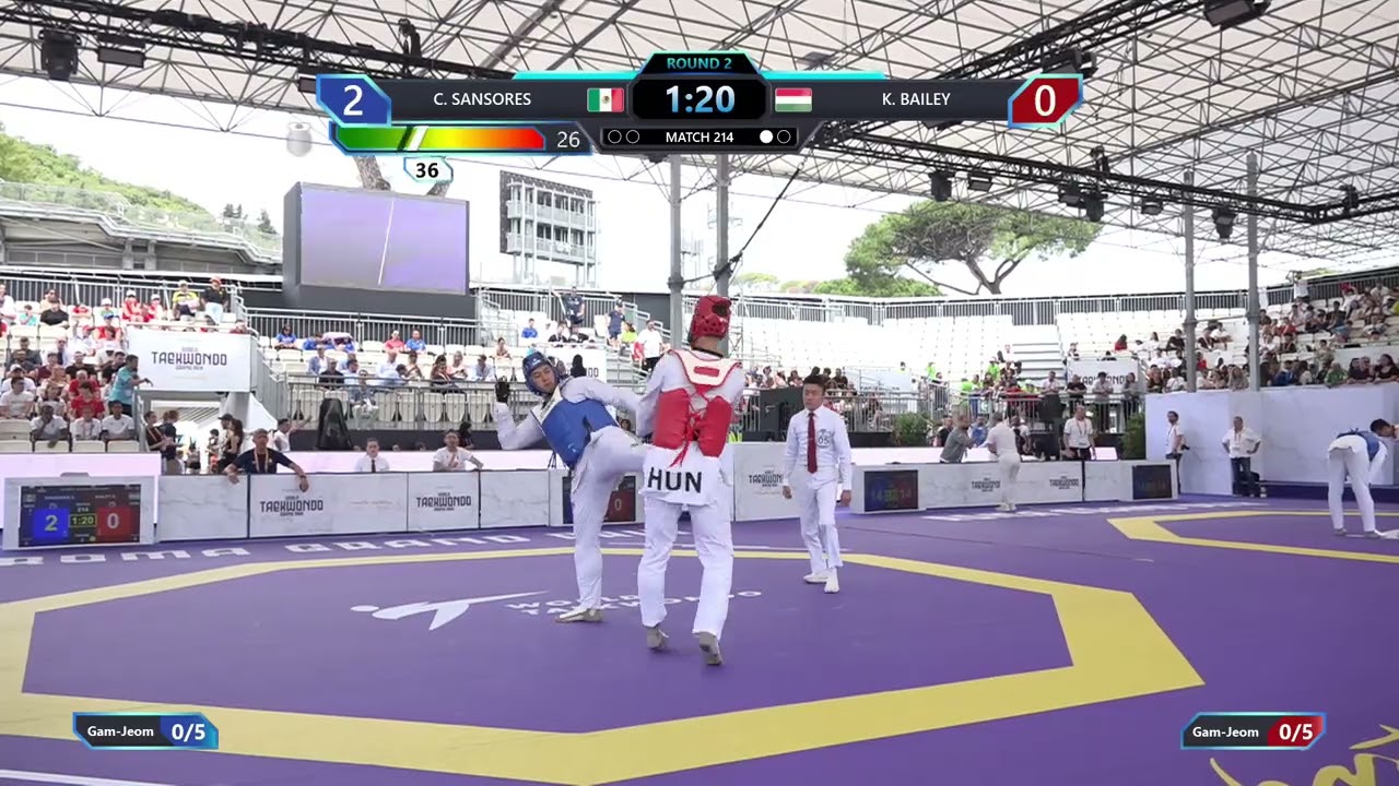 214 Round of 32 Men +80kg MEX C SANSORES HUN K BAILEY PGM