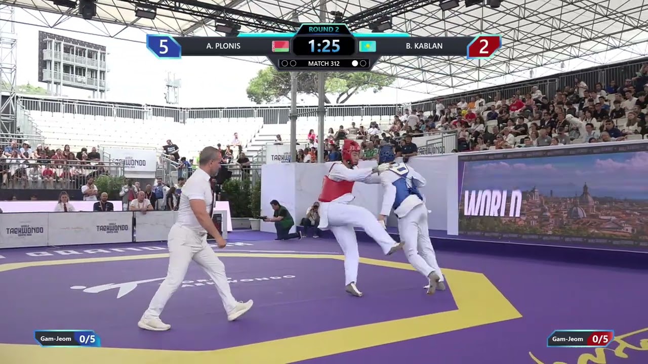 312 Round of 32 Men +80kg BLR A PLONIS KAZ B KABLAN PGM
