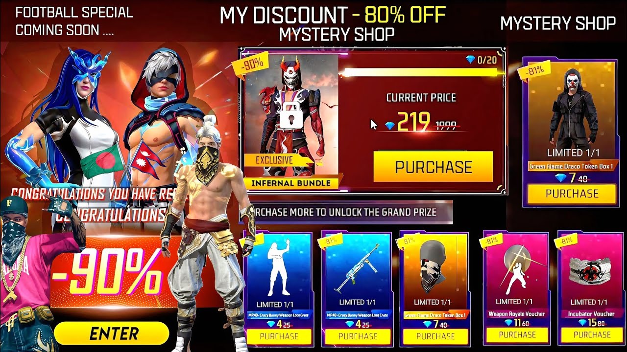 New Discount Event In Bangladesh Server 🤫 || 9th anniversary event free fire