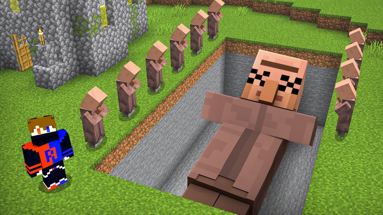 I Found a BURIED VILLAGER in a HOLE in Minecraft