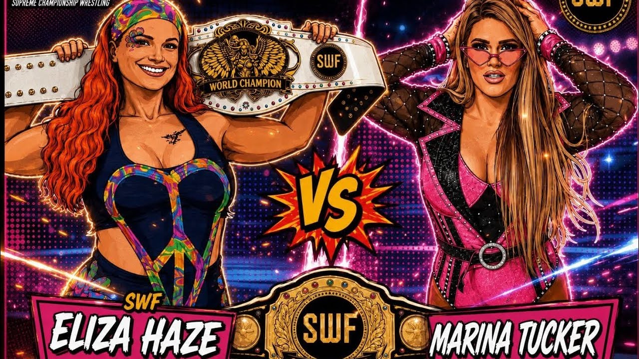 SCW: Eliza Haze vs. Marina Tucker (SWF Woman's title match) + Haven Harris interferes 6/13/26