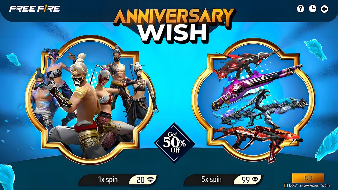 Annyversary Wish Event Confirm Free Fire | Free Fire New Event Bangladesh Server|Free Fire New Event