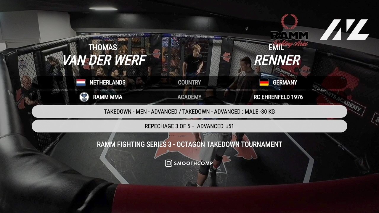 Thomas van der Werf vs. Emil Renner | Advanced -80kg Repechage | RAMM TAKEDOWN TOURNAMENT
