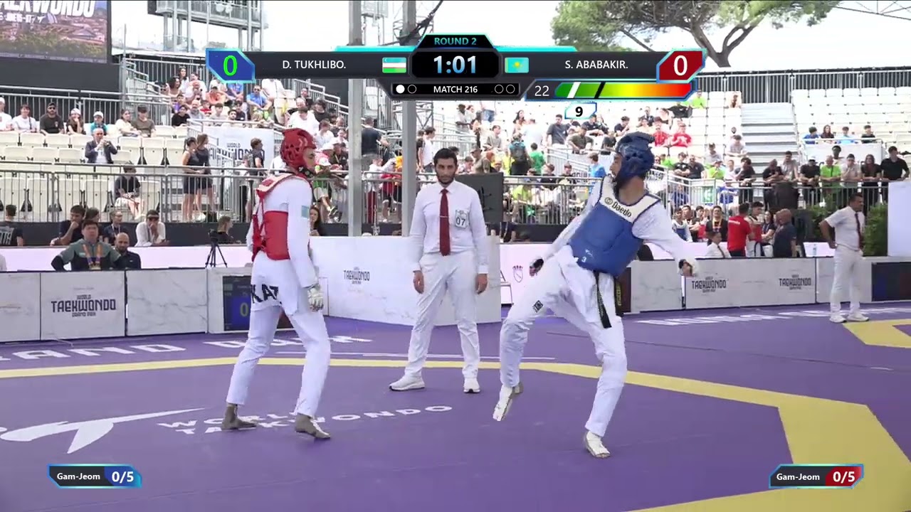 216 Round of 16 Men 68kg UZB D TUKHLIBO KAZ S ABABAKIR PGM
