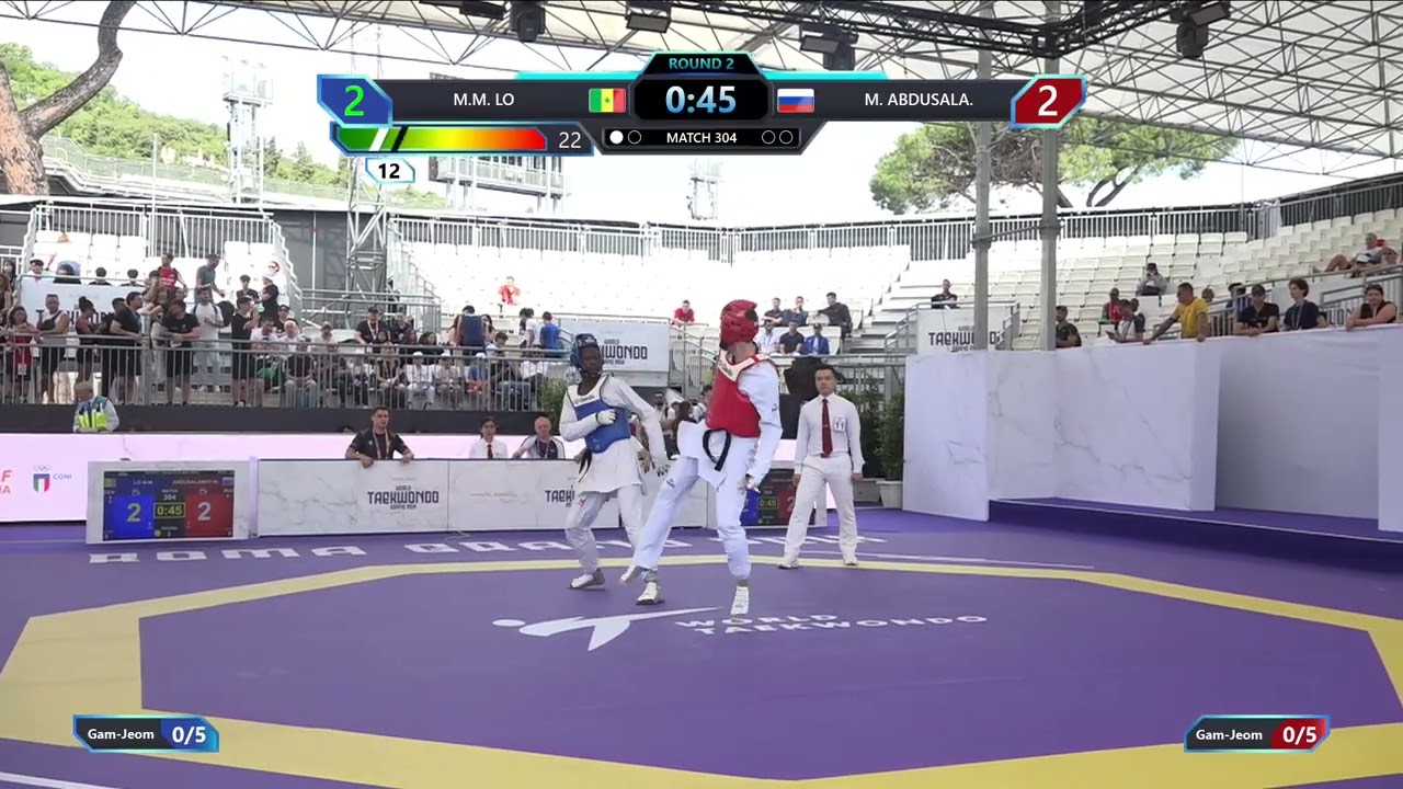 304 Round of 32 Men 68kg SEN M M LO RUS M ABDUSALA PGM