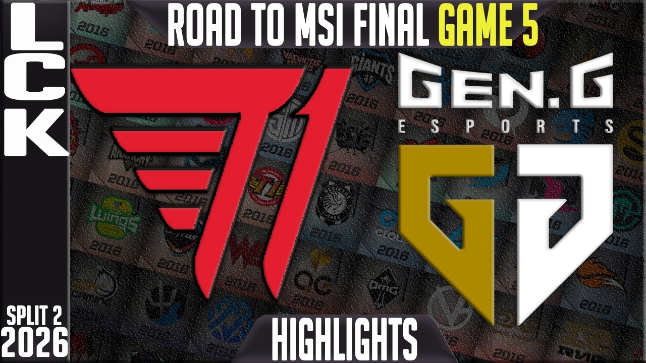 T1 vs GEN Highlights Game 5 | LCK Road To MSI Final 2026 | T1 vs GenG G5