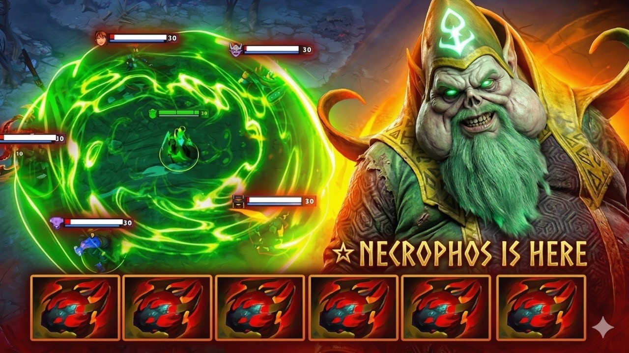 +6000 Health Necrophos🔥🔥🔥x4 Hearts Raid Boss 32 Kills | Dota 2 Gameplay