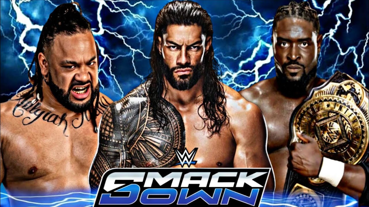 Roman Reigns(C) Vs Oba Femi Vs Jacob Fatu WWE SmackDown June 14 2026 WWE2K26 Simulation - FULL MATCH