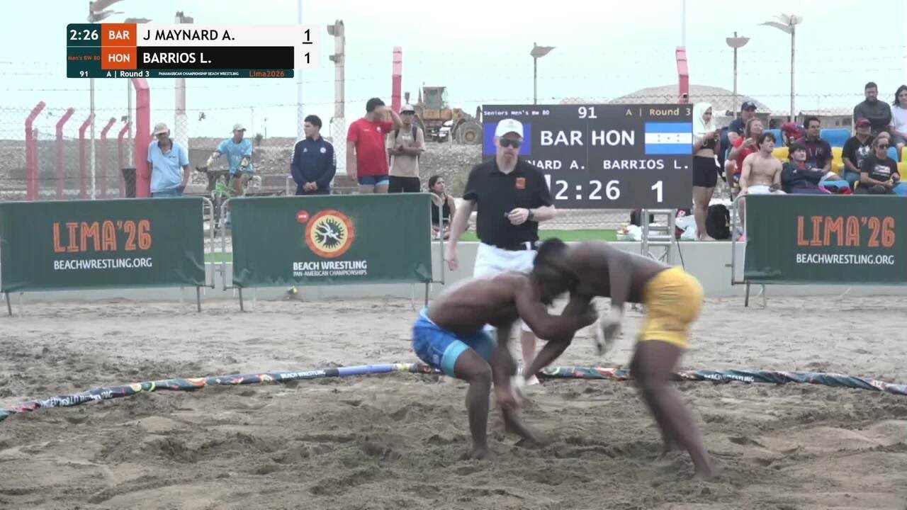 Adrian Exavier J MAYNARD (BAR) vs. Luis Isabel BARRIOS ROCHEZ (HON) • A | Round 3 • Men's BW 80Kg