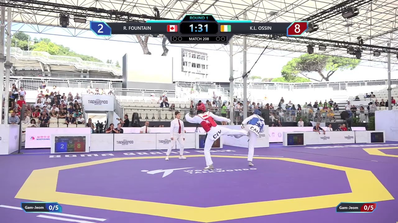 208 Round of 32 Women +67kg CAN R FOUNTAIN CIV K L OSSIN PGM