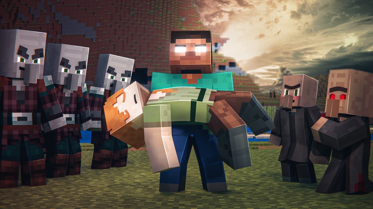 Villager's Revenge: Steve Becomes Herobrine! (Minecraft Animation)