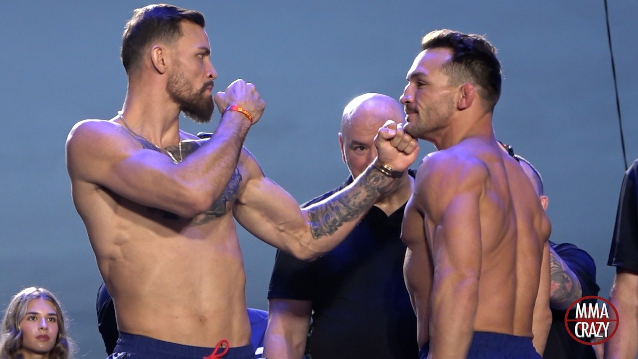 UFC Freedom 250: Mauricio Ruffy vs. Michael Chandler Weigh in Face off