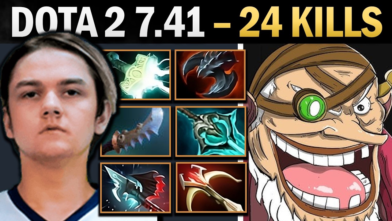Sniper Dota 2 7.41 with Mjolnir and Satanic - Dota 2 Gameplay