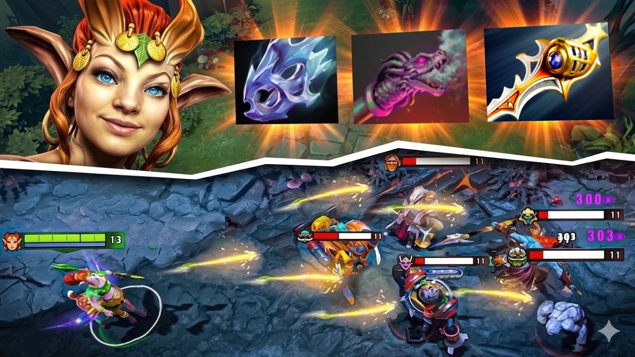 28 Kills Enchantress One Shot 7.41d🔥🔥🔥 Insane Attack Range | Dota 2 Gameplay