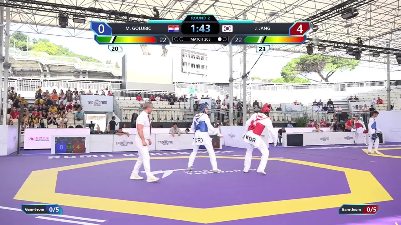 203 Round of 32 Men 68kg CRO M GOLUBIC KOR J JANG PGM