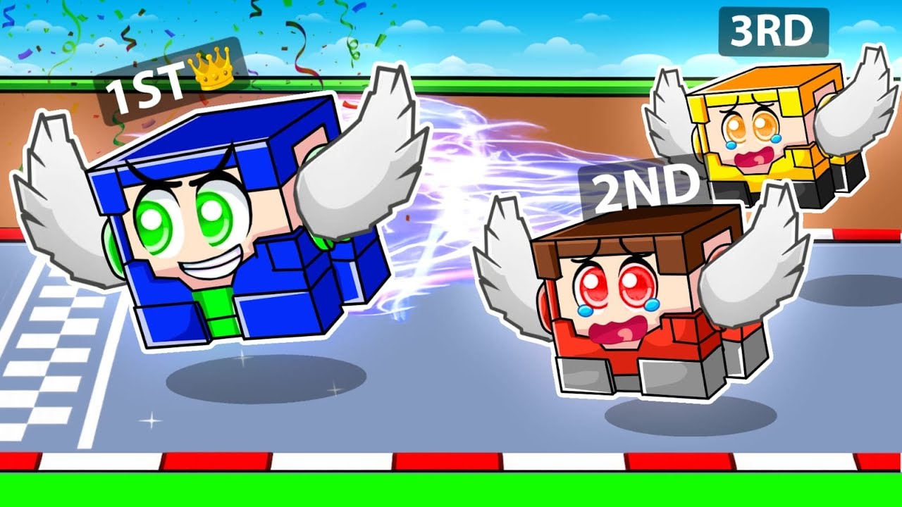 AYUSH AND EKTA RACE AS LUCKY BLOCK IN RACE FOR BRAINROT ROBLOX!!!