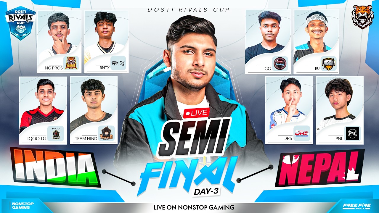 DOSTI RIVALS CUP SEMI FINAL GRP- AxC 🔥 || TG, NG, HIND, RNTX, GG, DRS #iqoo15r #nonstopgaming