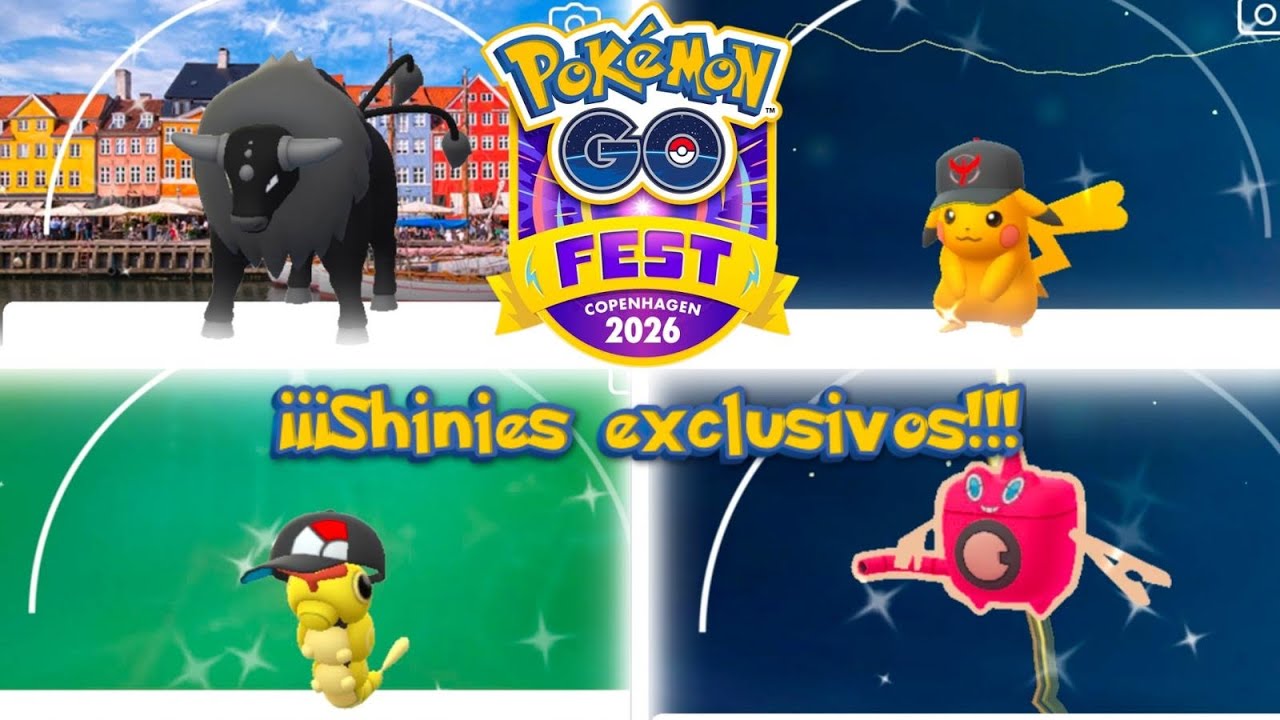 ¡CAPTURÉ los SHINY MÁS EXCLUSIVOS del Pokémon GO FEST 2026 COPENHAGUE! 😱✨