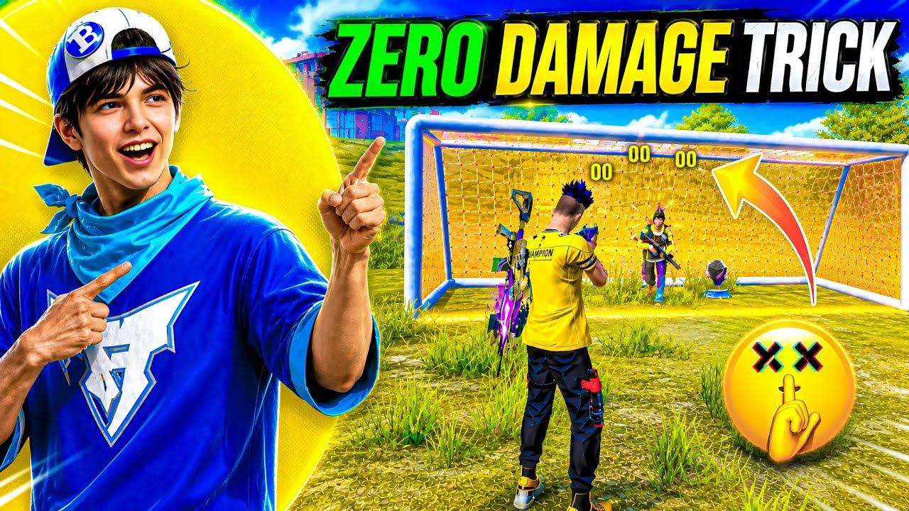 I tried Most Viral Tricks Of Free Fire 🤓 Zero Damage In Free Fire 🔥 Nalla Free Fire
