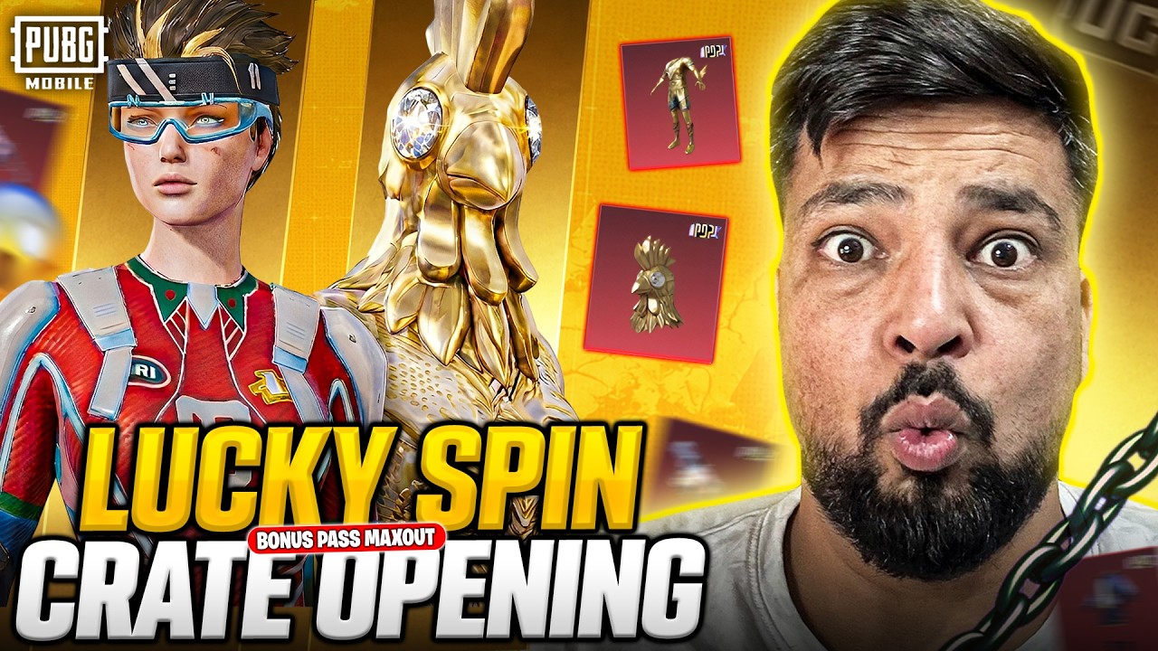 New Lucky Spin Chicken Winner Set Crate Opening 🐔 | PUBG MOBILE background
